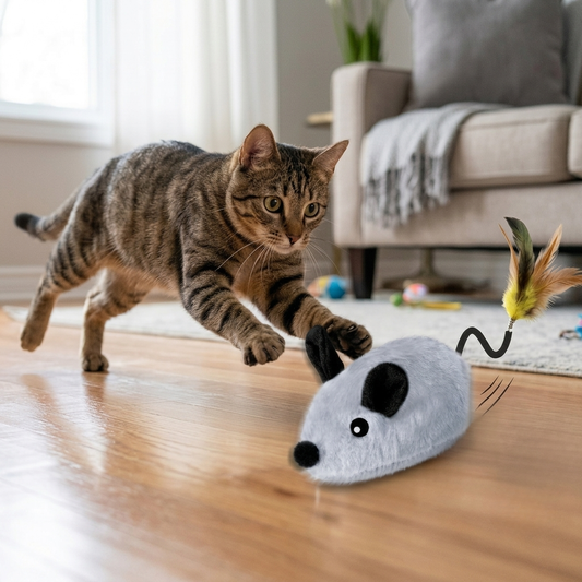 Interactive Rechargeable Cat Mouse Toy